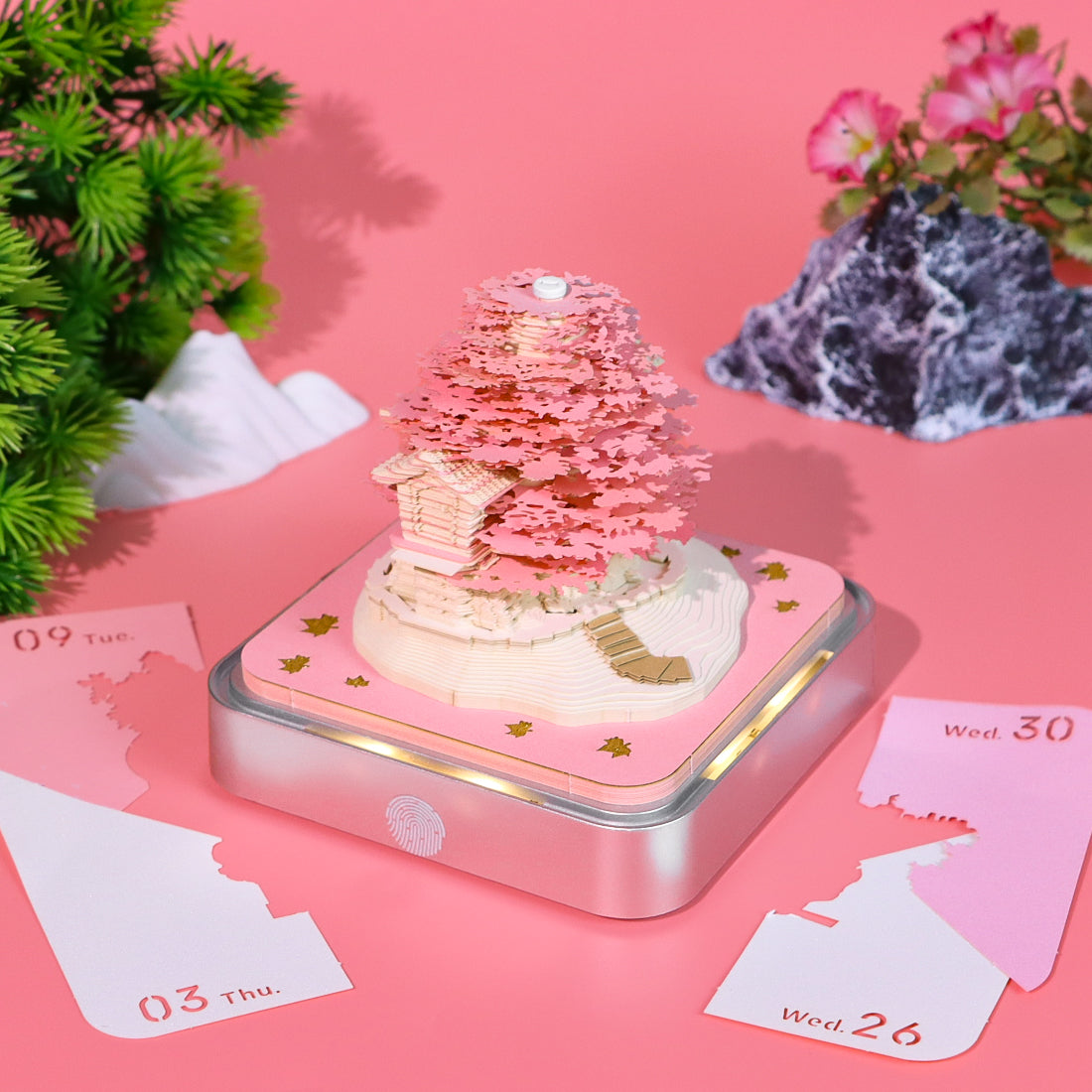 Pink Tree (With Light & Calendar 2026)